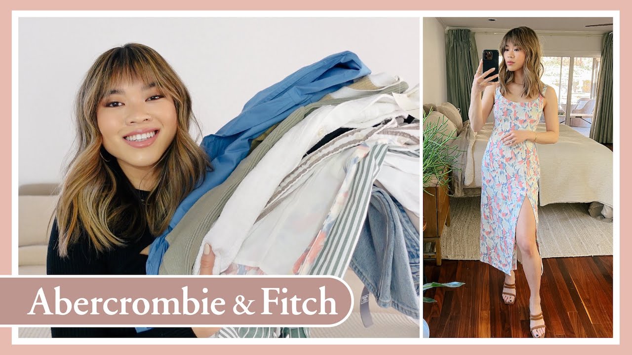 Abercrombie & Fitch Spring Try On Haul! 13 new pieces for spring, dresses, denim, cute tops!