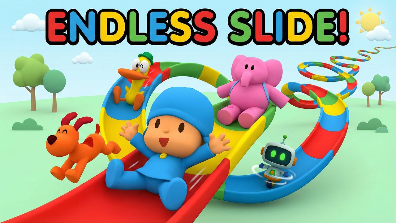 Infinite Run: Who Thought This Was A Good Idea? 😱🔥🎢 | Funny Pocoyo Animation