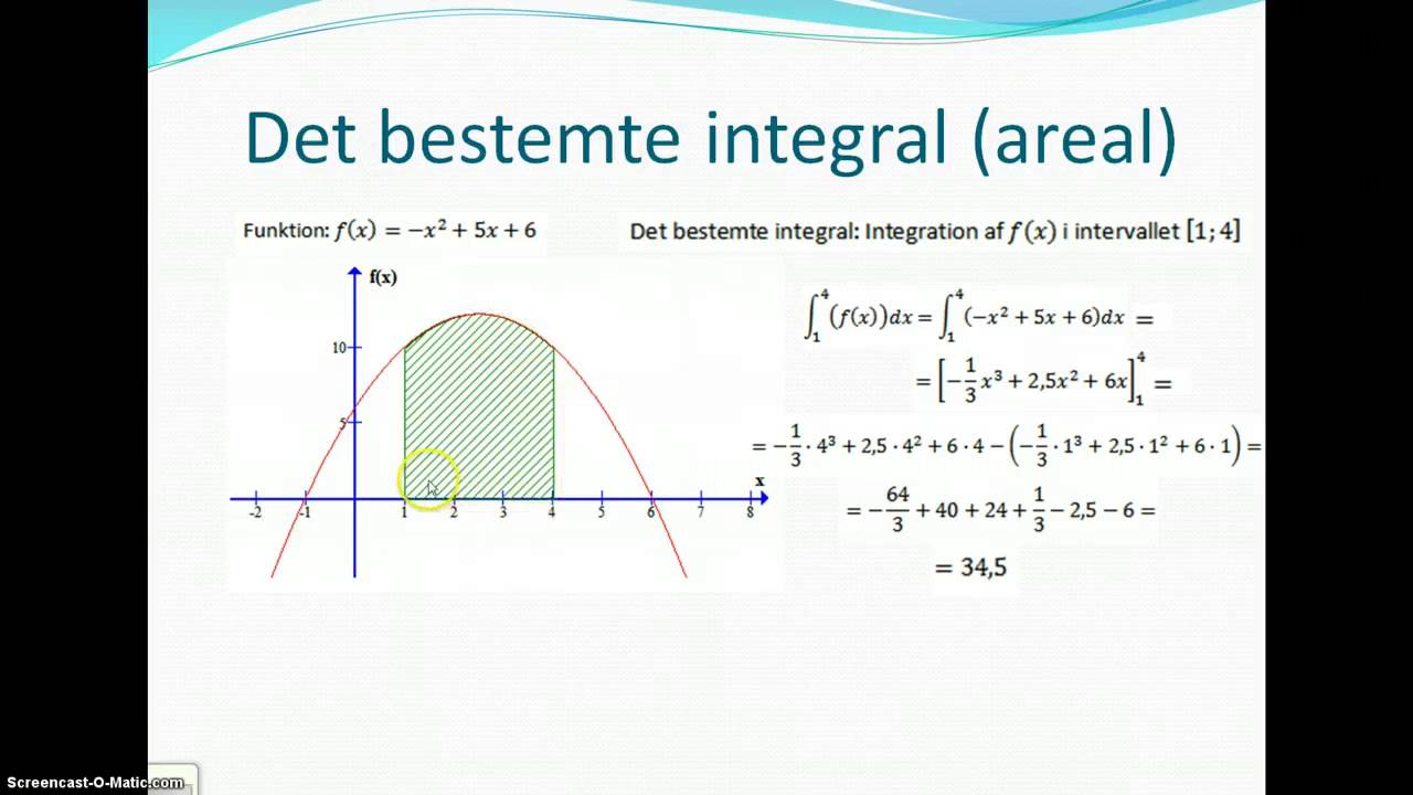 Integralregning, stamfunktion og areal