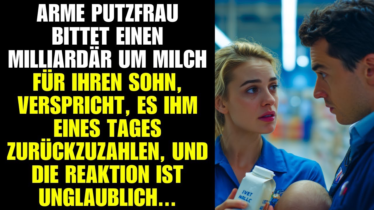 Putzfrau bittet Milliardär um Milch, verspricht zu zahlen. Seine Reaktion ist unglaublich.