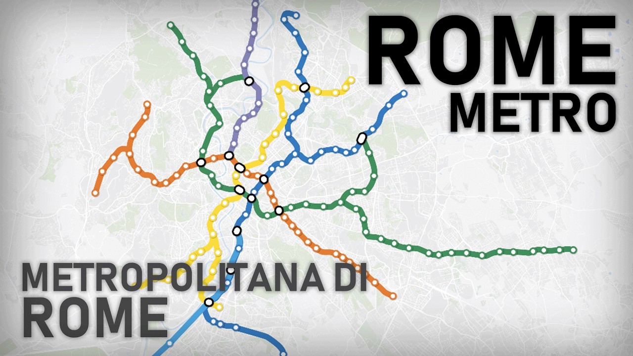 Evolution of the Rome Metro 1955-2050 (geographic map)