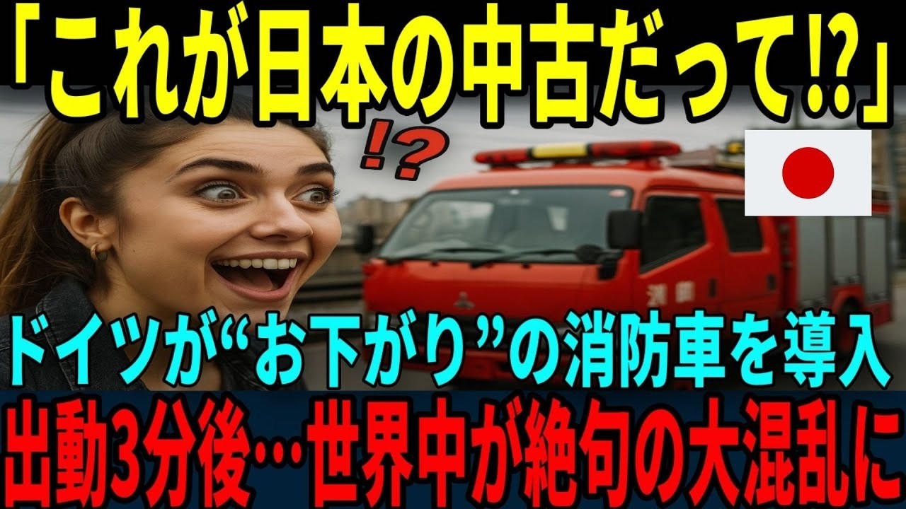 【海外の反応】「日本の中古がドイツで無双!?」型落ちの日本製消防車を導入した結果…現地の消防士が絶句した驚愕の理由とは？