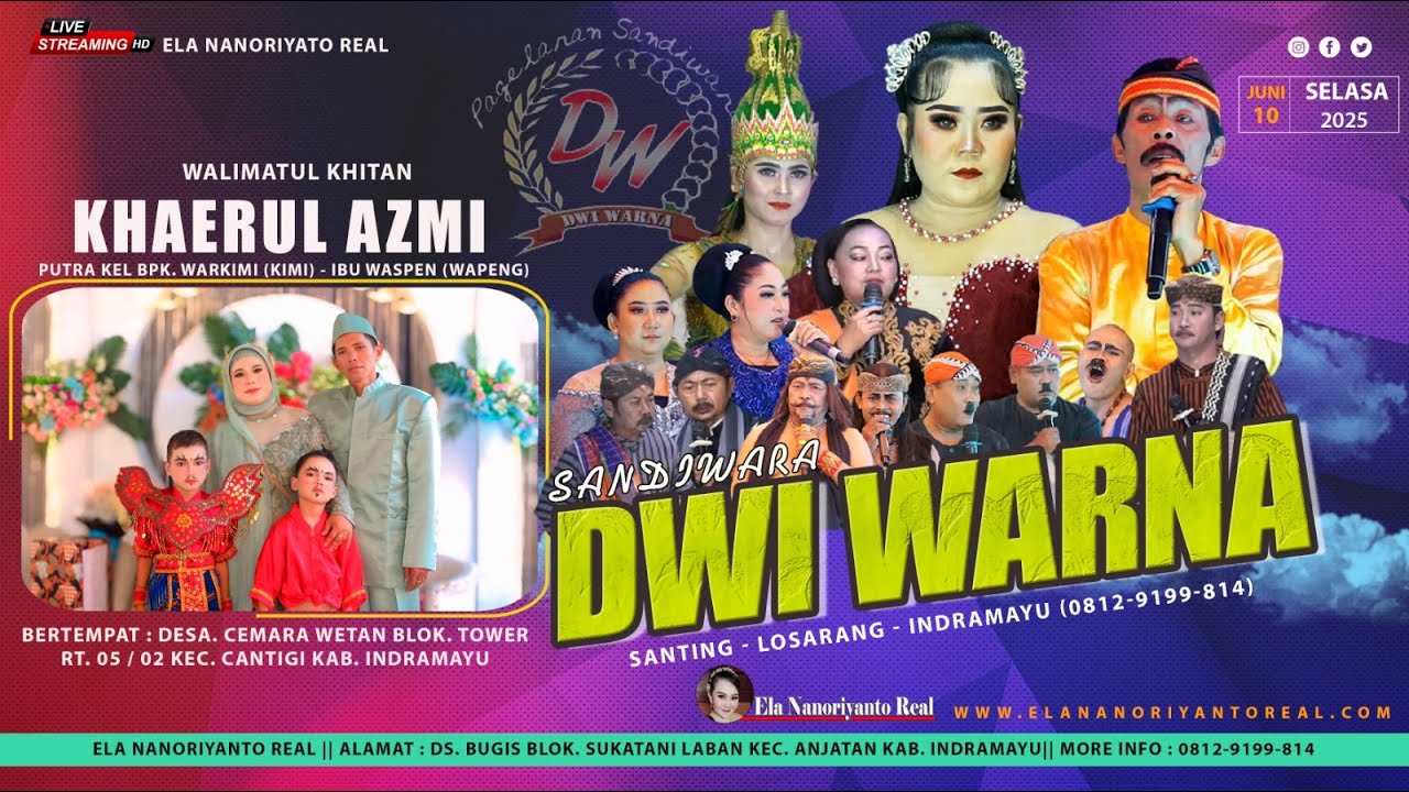 LIVE STREAMING MALAM YANG PERKASA SANDIWARA DWI WARNA | CEMARA WETAN - CANTIGI | SELASA 10 JUNI 2025