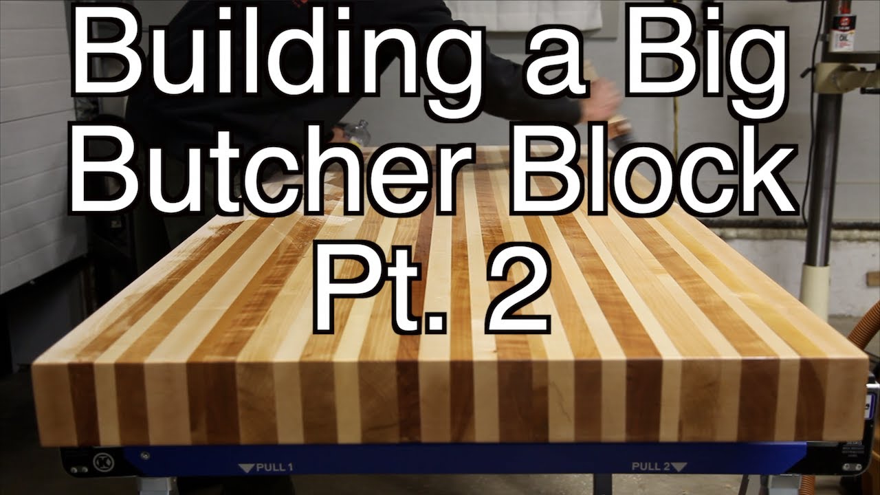 Building a Big Butcher Block Pt. 2 - Welding the Frame and Sanding to Finish and Install!