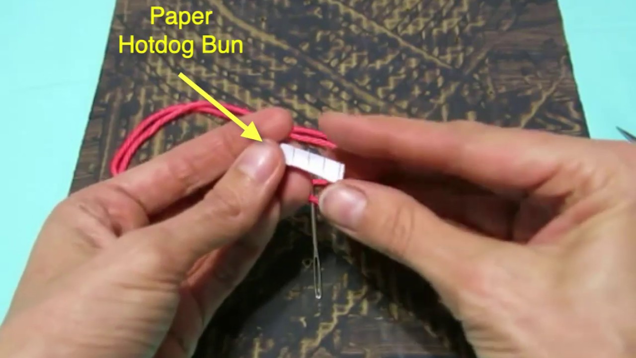 How to Thread a Needle Using a Paper Hotdog Bun