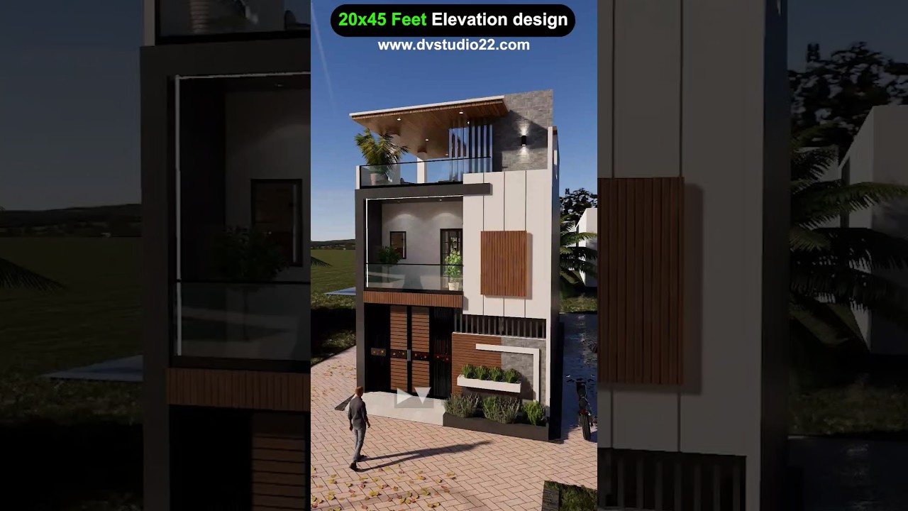 Modern Elevation Idea 😍&nbsp;20x45 House plan #houseplan #design #shorts