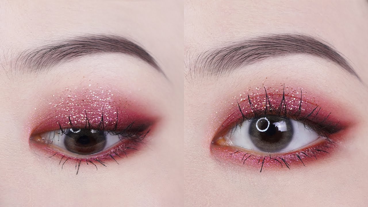 PINK GLITTER EYE MAKEUP | TRANG ĐIỂM TONE HỒNG LẤP LÁNH VỚI BẢNG MẮT SHU UEMURA | Chanchan Eyemakeup