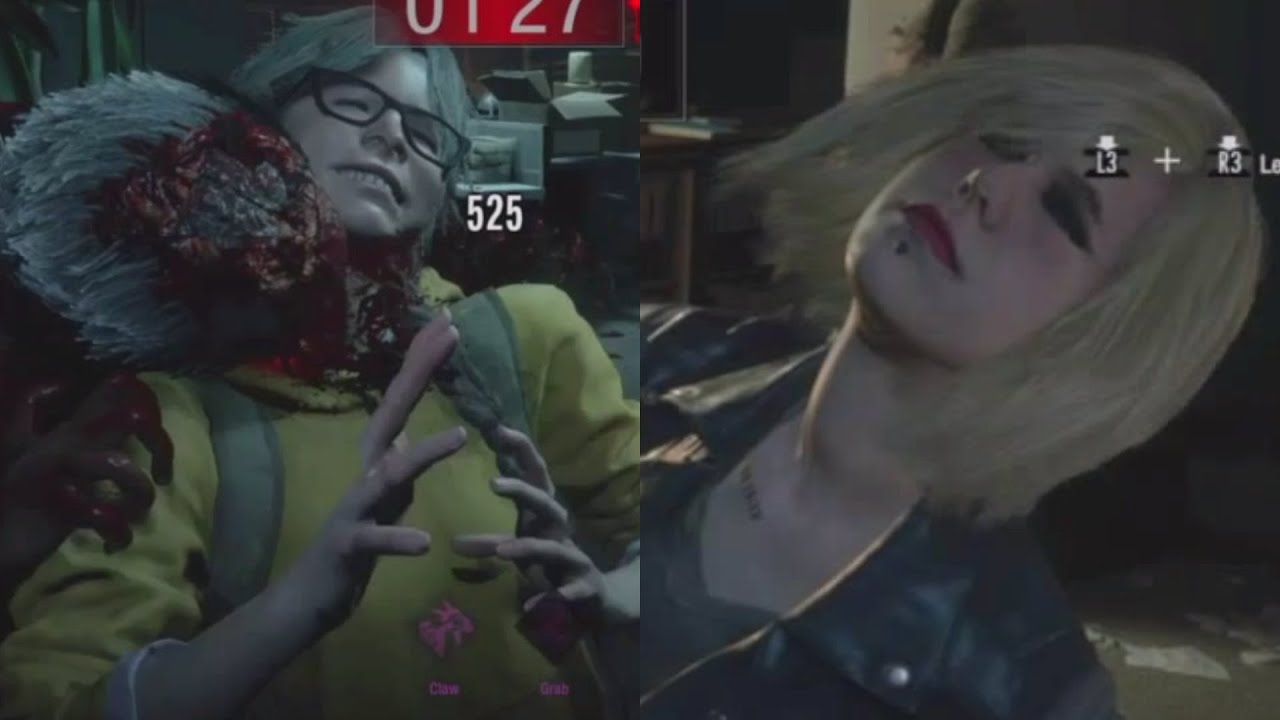 Resident Evil Resistance Ryona Valerie and January Defeated By Zombies and Mr. X