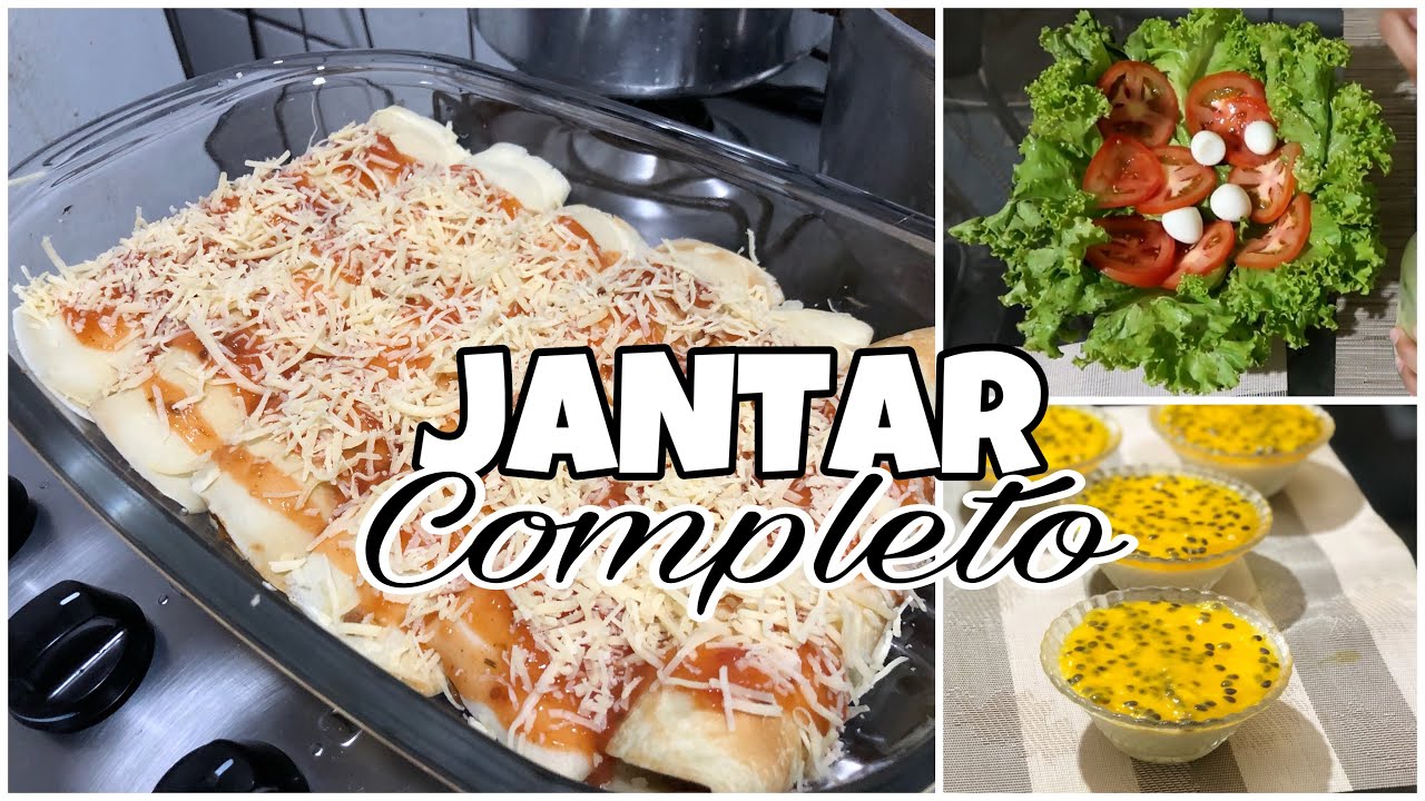 JANTAR COMPLETO: Entrada, prato principal e sobremesa