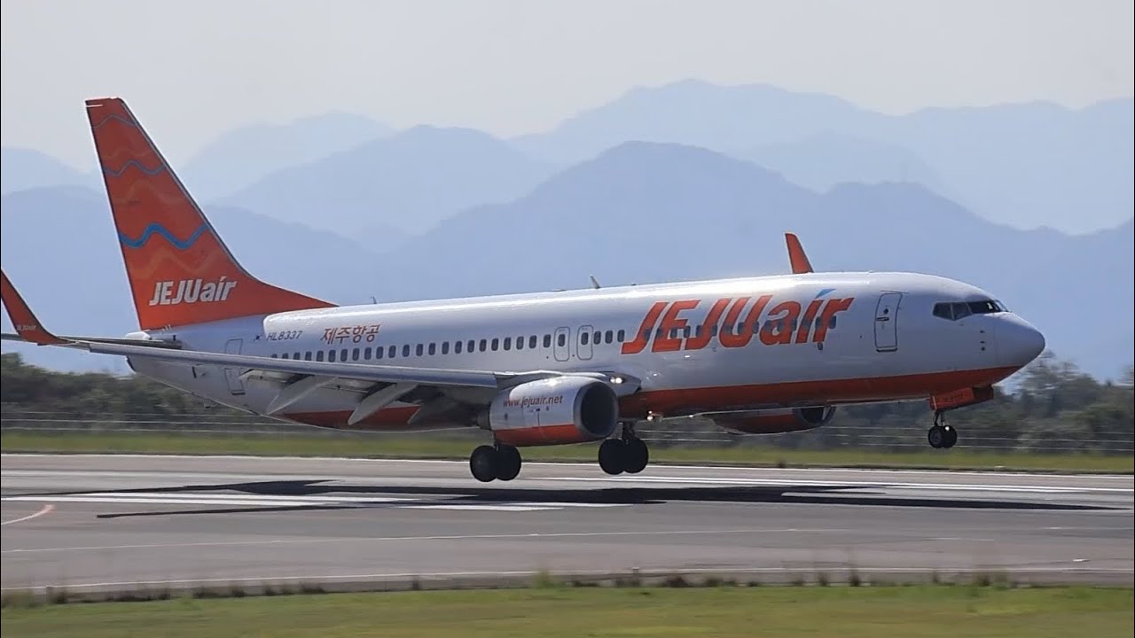 2025年9月 広島空港 7C1611便 着陸 #広島空港 #着陸 #jejuair #チェジュ航空 #boeing737 #boeing737800 #ボーイング737 #ボーイング #737 