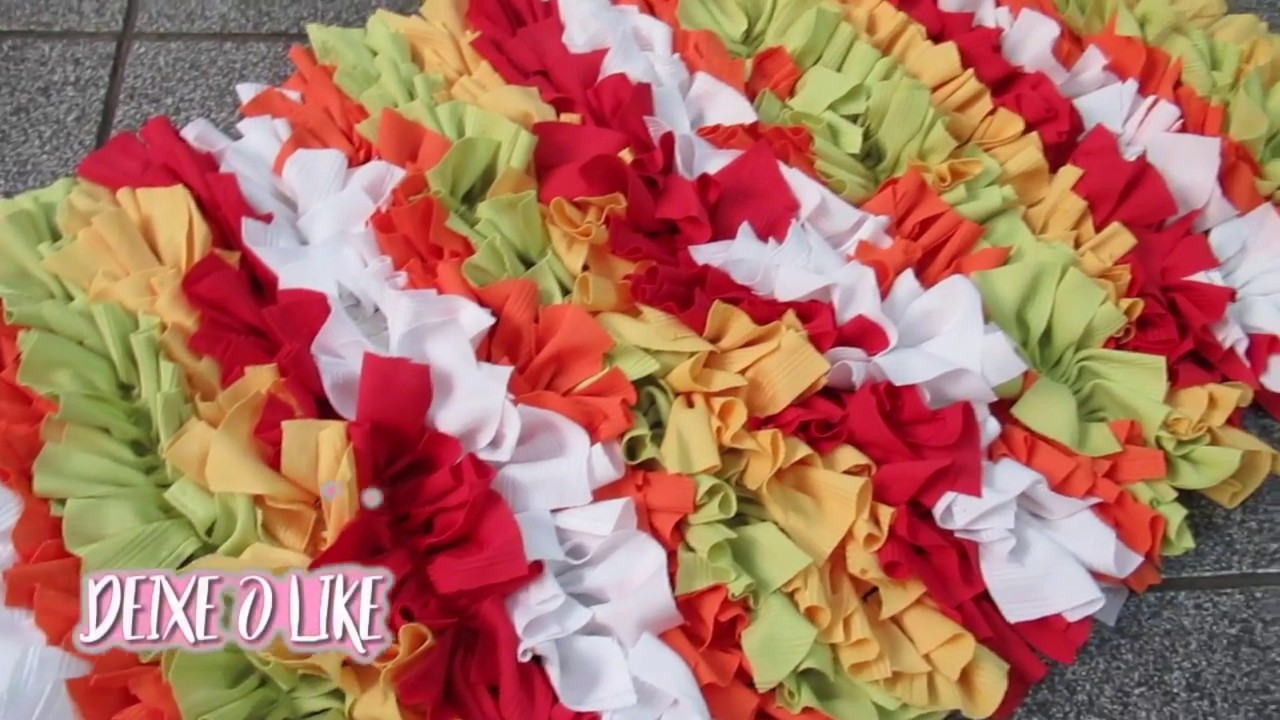 Tapete de Retalhos -  How to make doormats using waste clothes - DIY doormats making idea-WOW #2