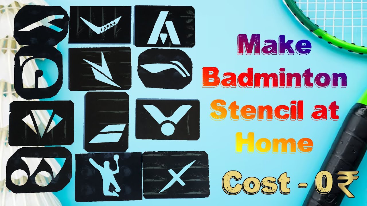 How to Make Badminton Racket Stencil at Home 🏸 | Free & Long-Lasting DIY Stencil