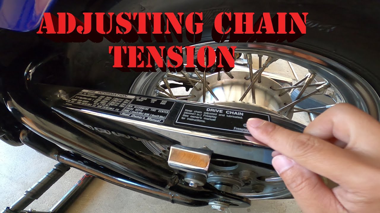 How to Adjusting Honda Shadow VLX 600 Motorcycle Chain Tension | 150Scooter