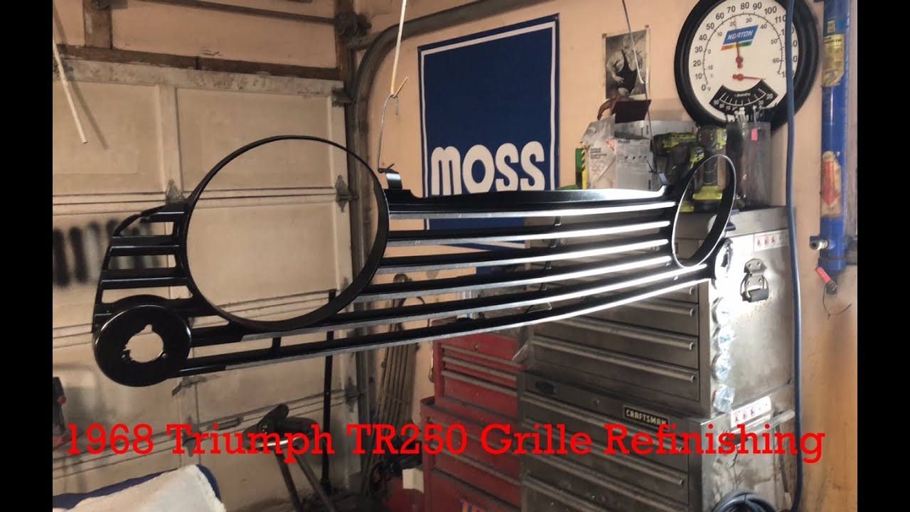 1968 Triumph TR250 Restoration,  Assembly Part Twelve, Grille Refinishing