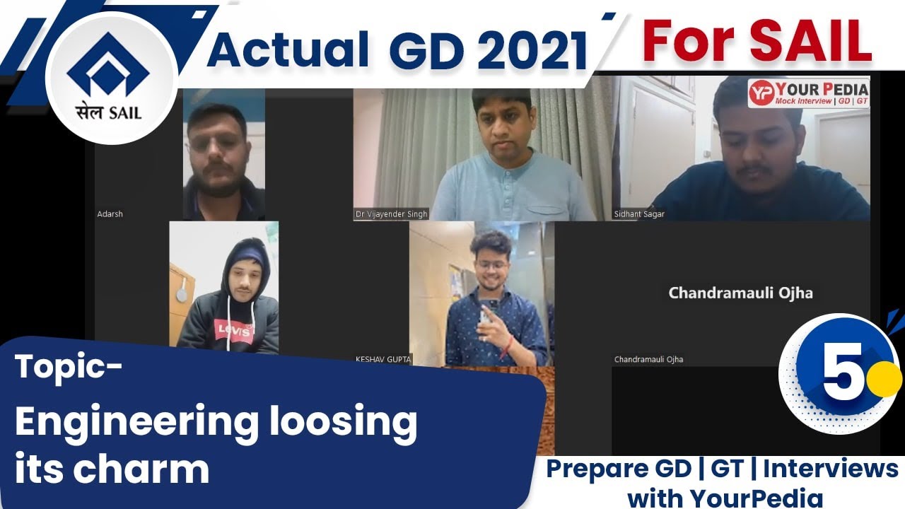 Engineering loosing its charm | Actual GD Topic SAIL 2021 | Start GD,GT,CS Preparation with YP