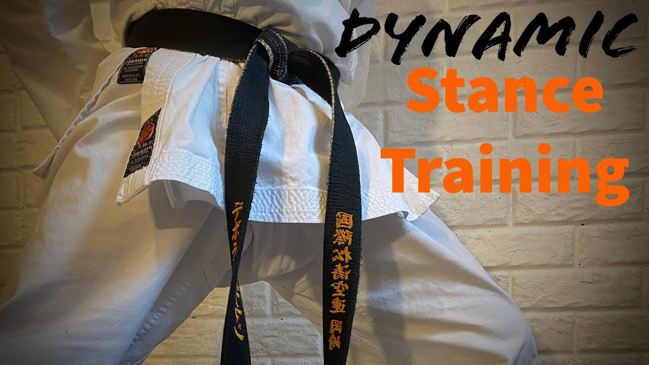 Karate workout: dynamic stance training