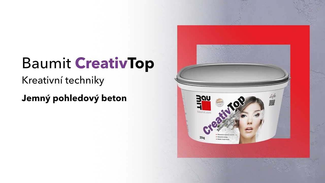 Baumit CreativeTop - jak vytvořit vzhled jemného pohledového betonu