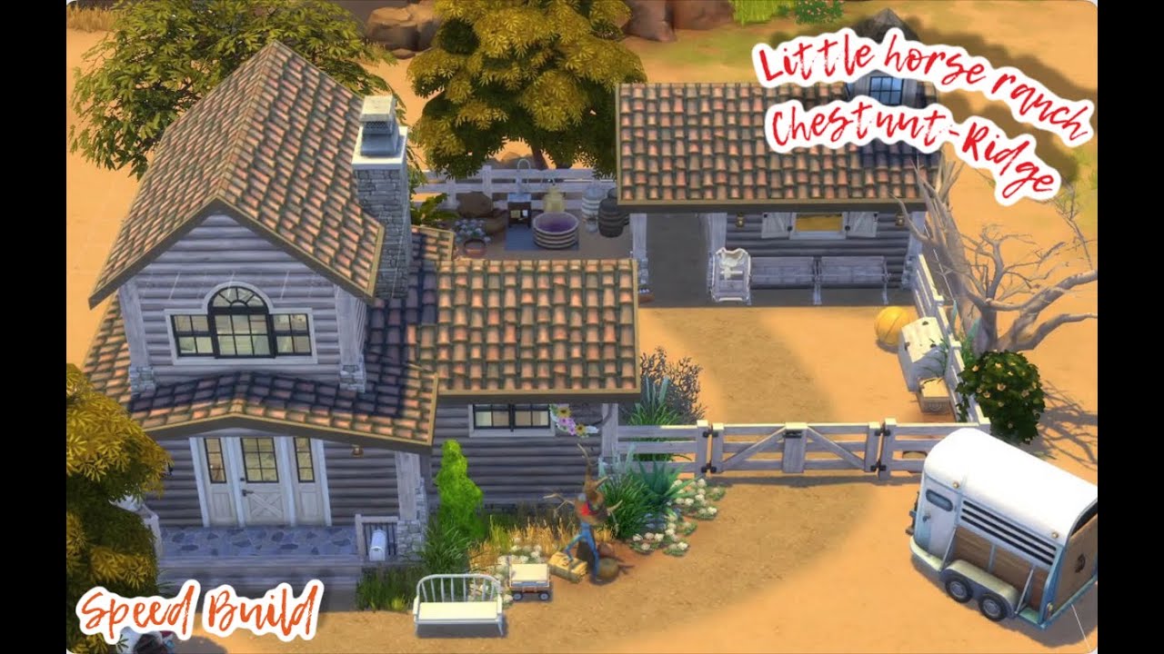 Маленькое ранчо в Честнат-Ридж // Строительство // The Sims 4 Speed Build