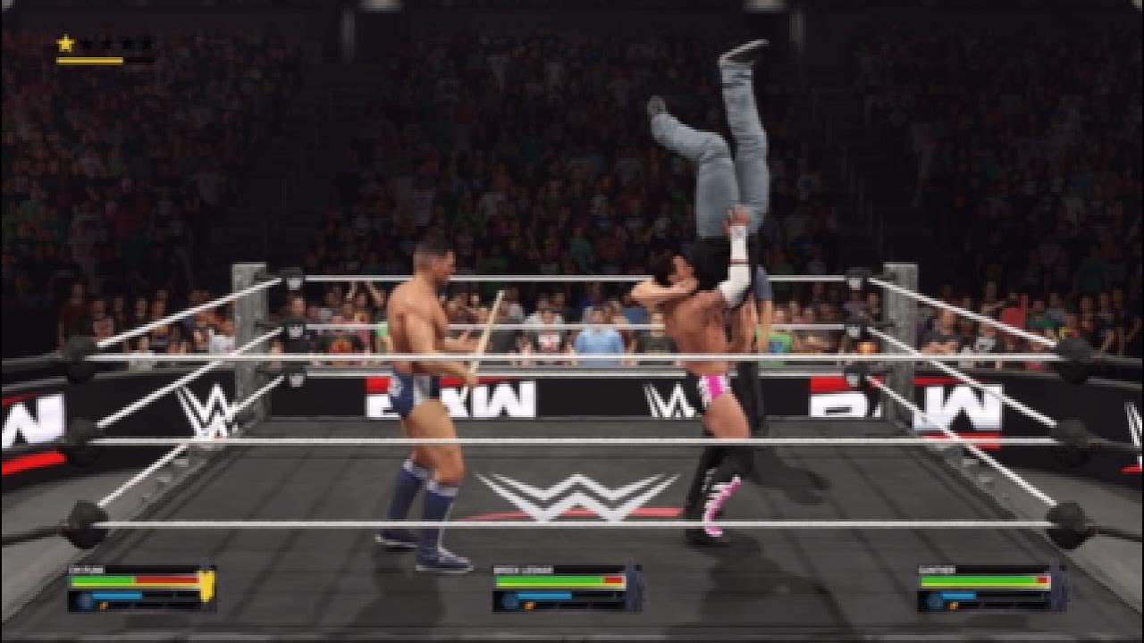 2K 25. Triple threat match. CM Punk. Gunther. And Brock Lesnar.