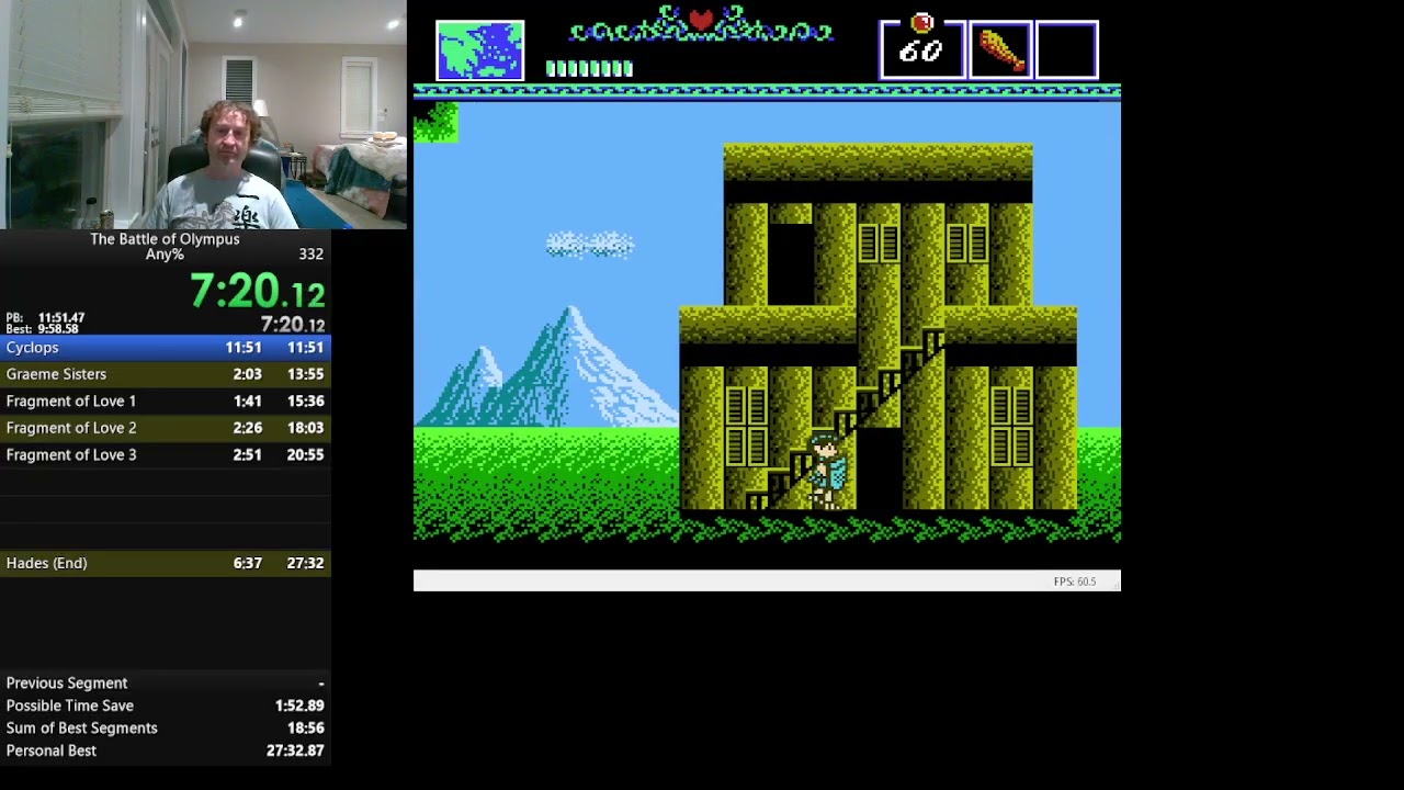 Battle Of Olympus. NES speedrun personal best - 26:00