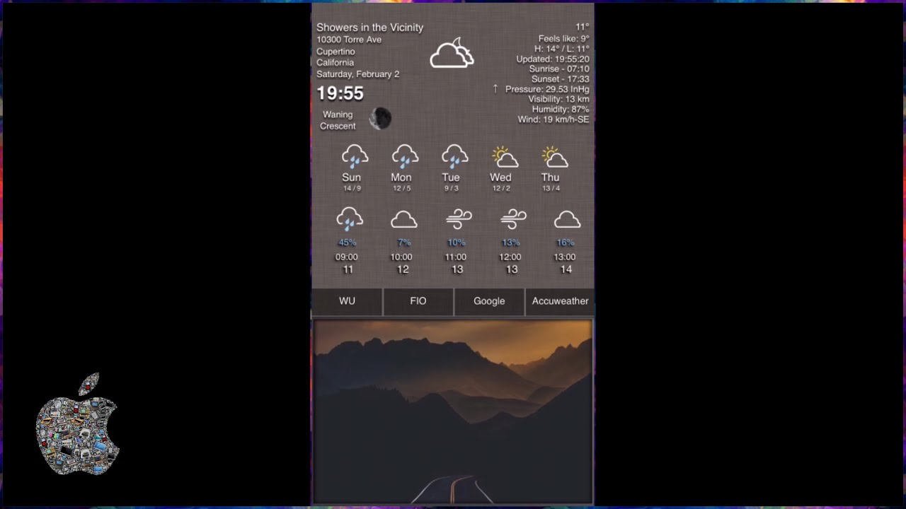 Widget Weather 3.5: 🌦Helper For Weather Widgets And LS Tweak iOS 11.3.1