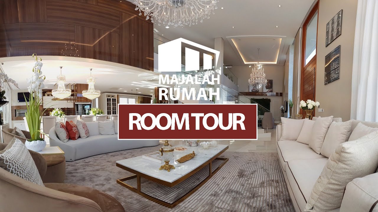 RUMAH SUPER MEWAH DENGAN INTERIOR ALA HOTEL BINTANG 5 DI ATAS LAHAN 1800 METER PERSEGI ADA LIFT NYA