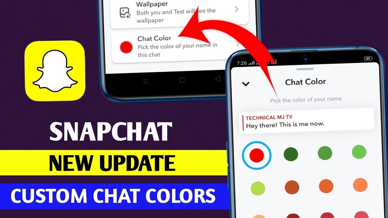Snapchat Custom chat colors || Snap new update || Snapchat chat colors update