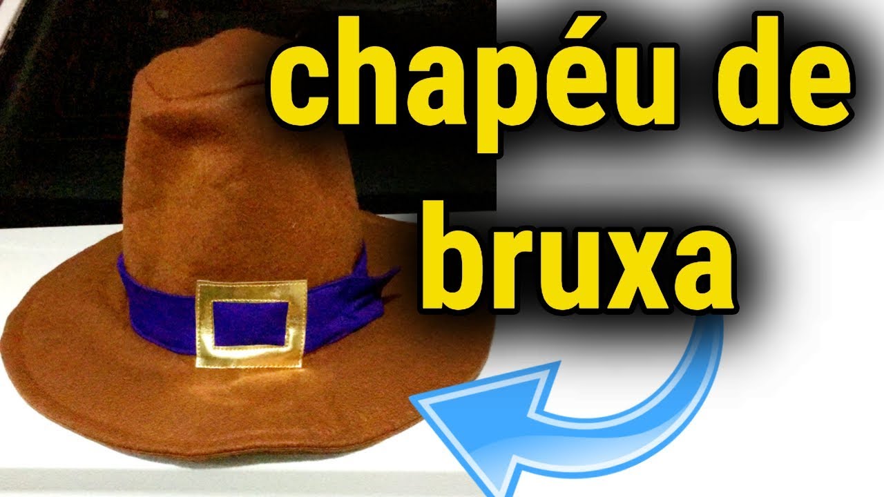 como fazer CHAPÉU DE BRUXA para fantasia carnaval