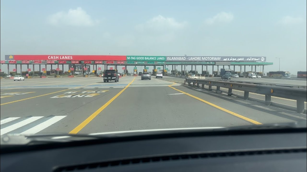 Islamabad to Lahore Motorway with all Interchanges