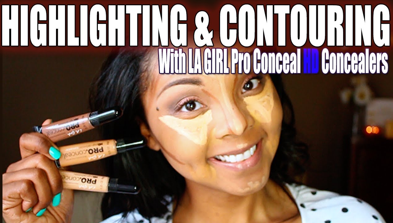 LA Girl Pro Conceal HD Concealer Highlighting and Contouring Routine