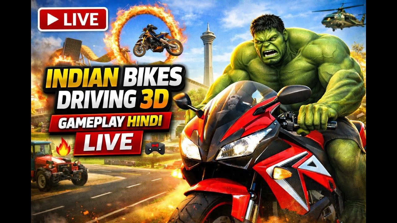 “Indian Bike Driving 3D Live Stream Hindi 🔥New Update All Cheat Codes | Iron Man, Dinosaur, Toy Car🔥