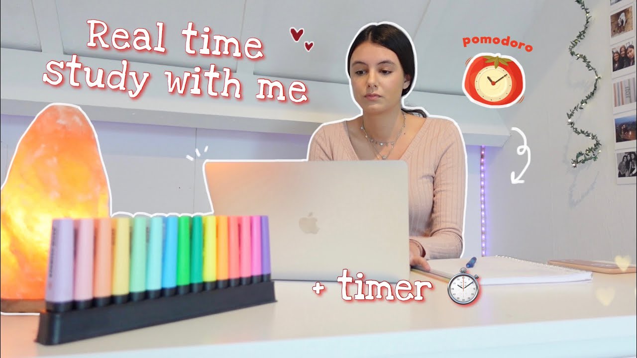 REAL TIME STUDY WITH ME! samen huiswerk maken & leren 💛