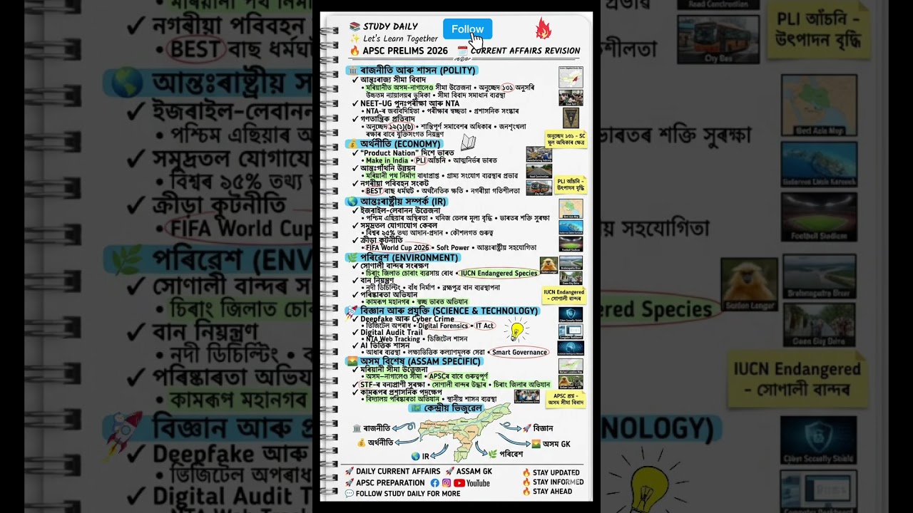 Important Current Affairs, Assam, Today 21st June 🔥 #apsc #ssc #adre #currentaffairs 📖 #ntpc