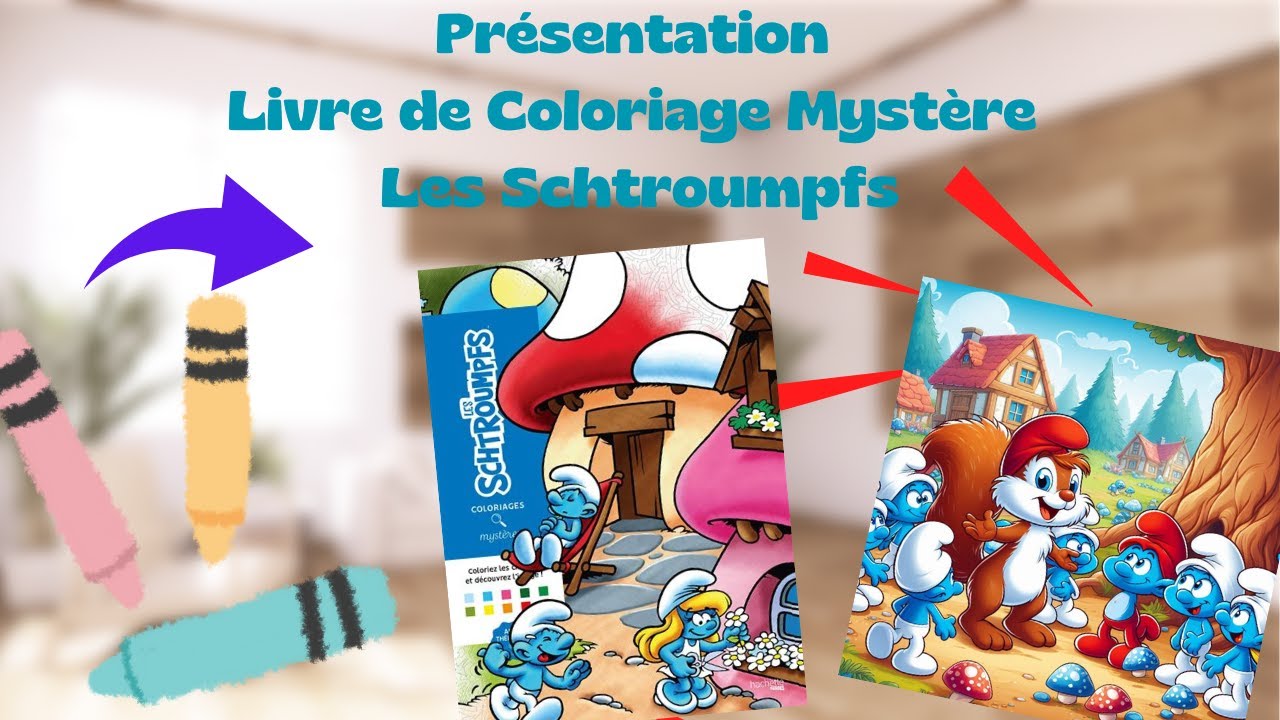 Livre de Coloriages Mystères Les Schtroumpfs