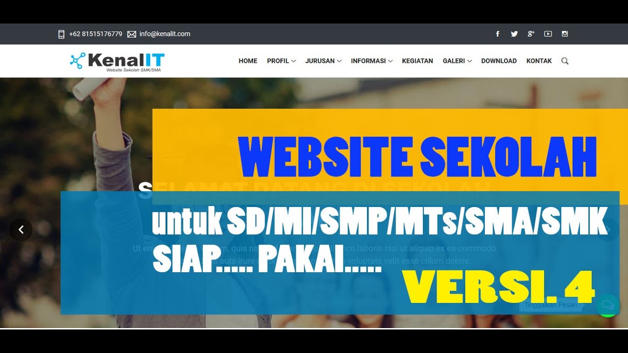 Download Source Code Website Sekolah untuk SMA/SMK Siap Pakai Ver. 4
