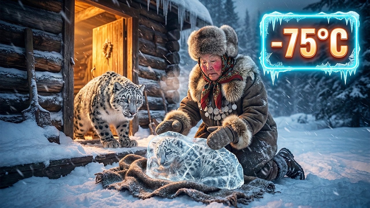 A Frozen Leopard Cub at -75°C… What the Mother Did Next Shocked an Old Woman