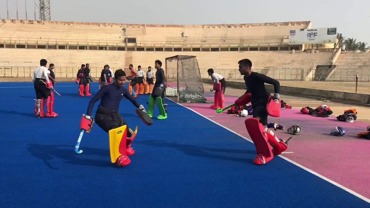 Hockey Goal Keeping Training under Olympic Champion Goal Keeper Shahid Ali Khan