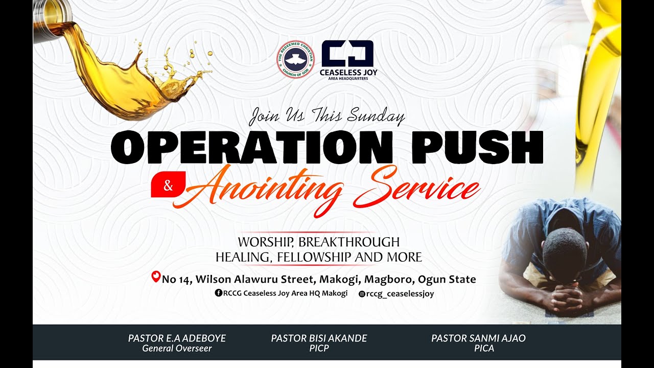 RCCG Ceaseless Joy, Makogi | Operation Push Service | Live (January 25, 2025)