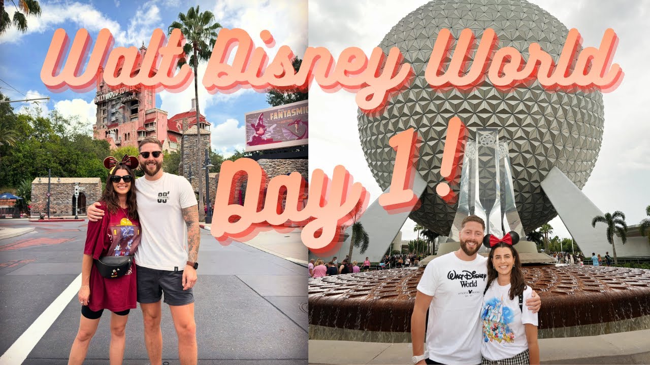 DISNEY WORLD VLOG - Day 1 - Hollywood Studios (+SURPRISE ANNOUNCEMENT!), Epcot & Boardwalk 🎬🤰🏻🎢