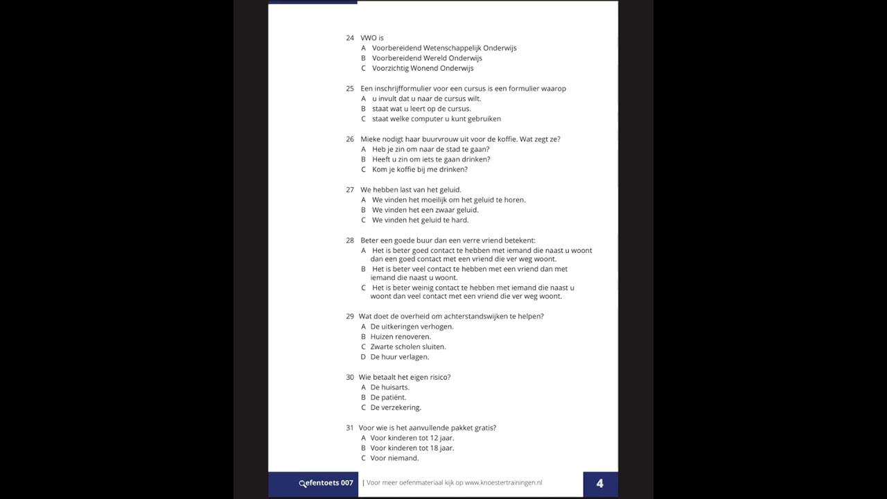 KNM Oefenexamen 007 - 2025 | Antwoorden (Answers)