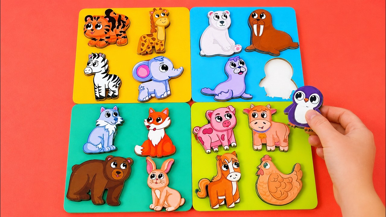 Best Learning Animal Fun Facts with Puzzles for Preschool Toddlers