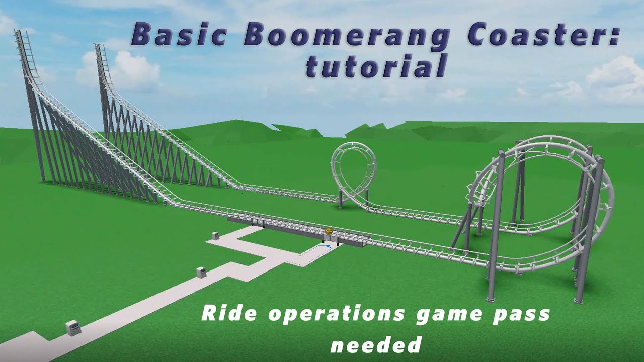 *GAME PASS NEEDED* Basic Boomerang Coaster Tutorial - Theme Park Tycoon 2