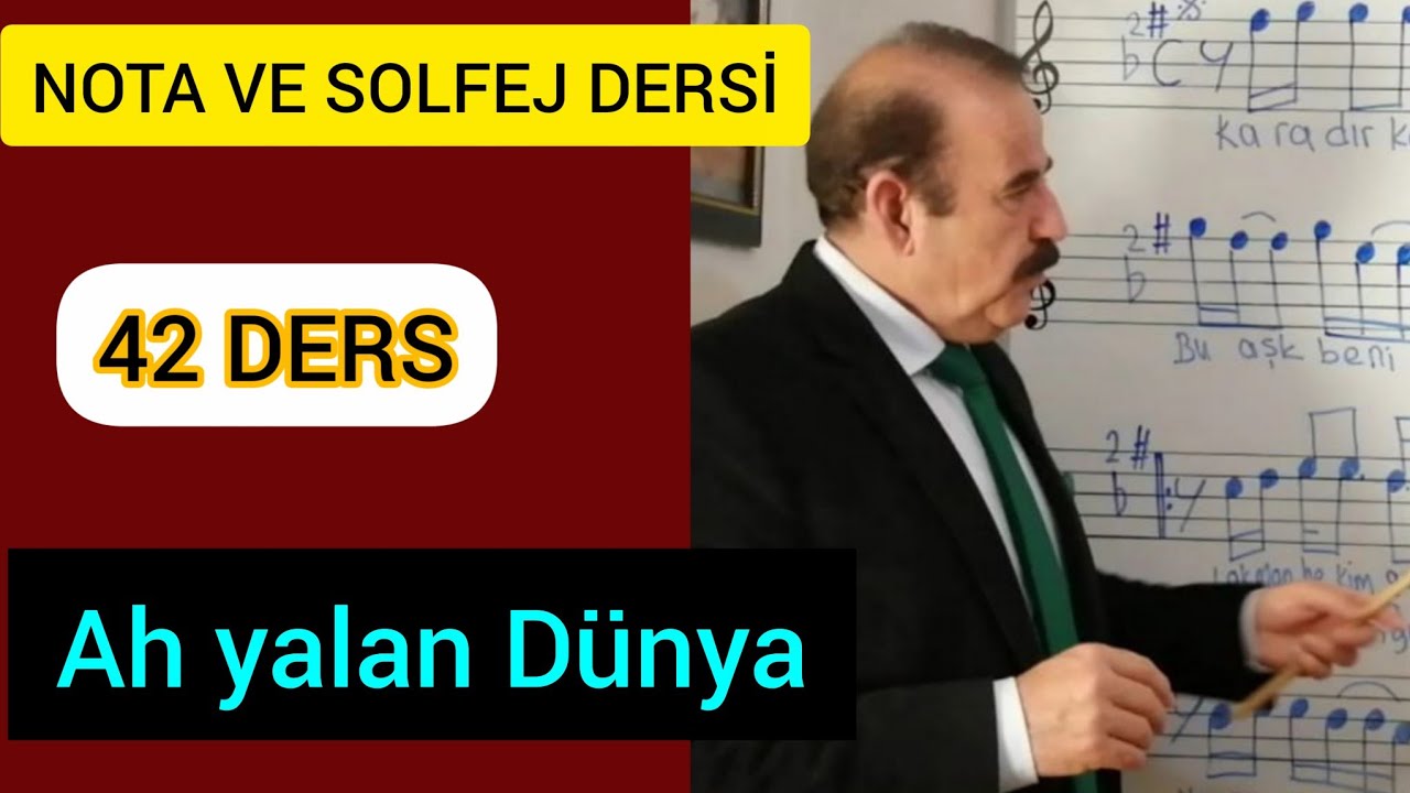 42 Ah yalan Dünyada-Nota ve solfej dersi-Hazırlayan Bahattin Turan#müzik#nota#türkü#bağlamasolfej#