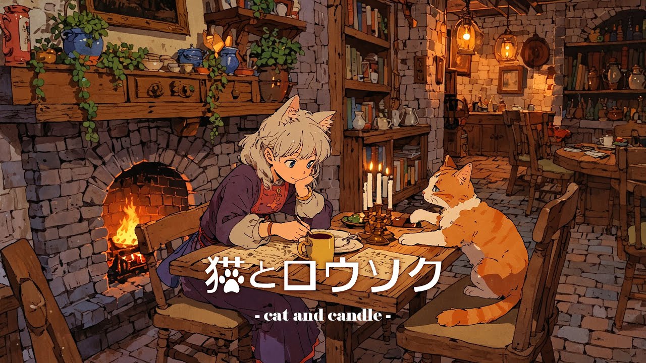 【作業用BGM】心を癒すゆったりBGM / 猫とロウソク - cat and candle -