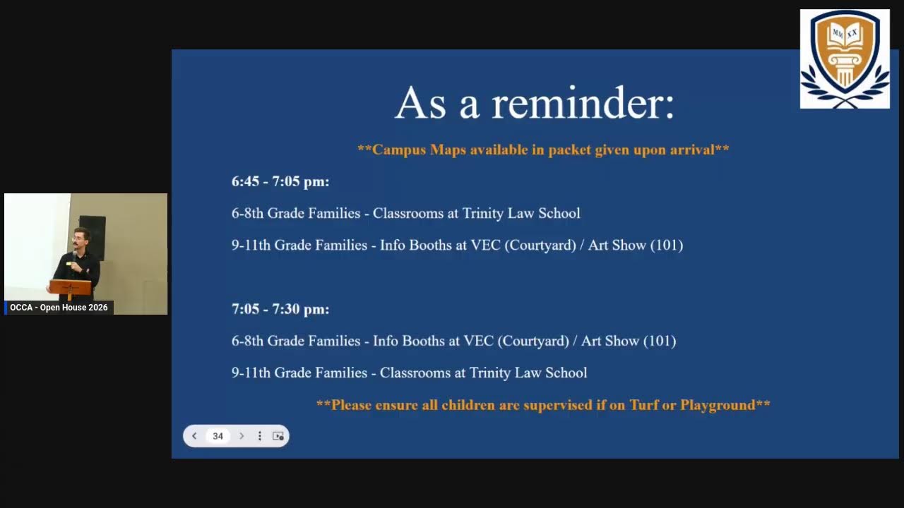 OCCA - Upper School Open House