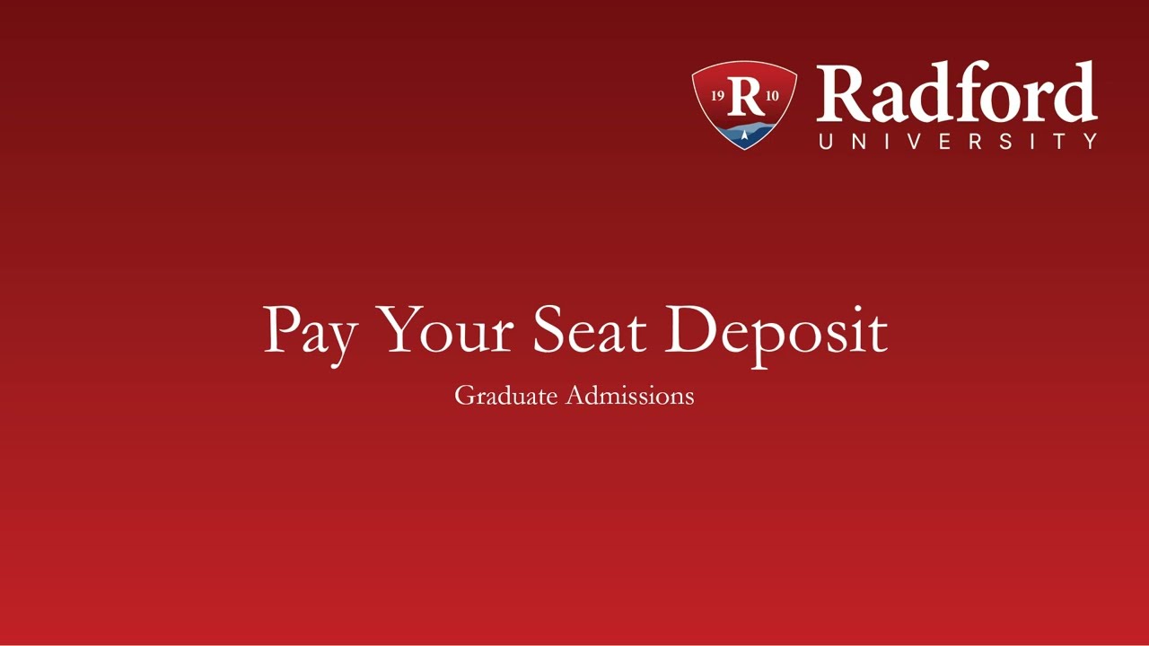 How to Pay your Graduate Admissions Seat Deposit