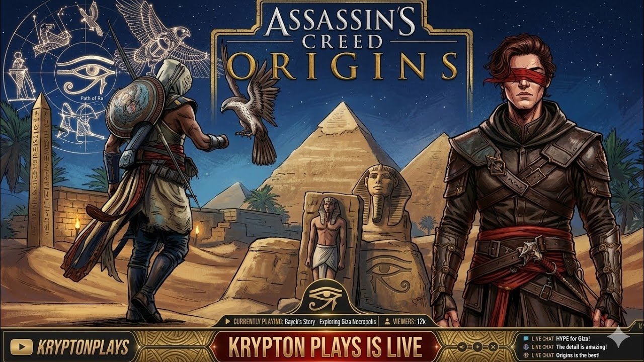 Assassins Creed Origins Lake Mareotis & Iment Nome Part 9 Live Stream