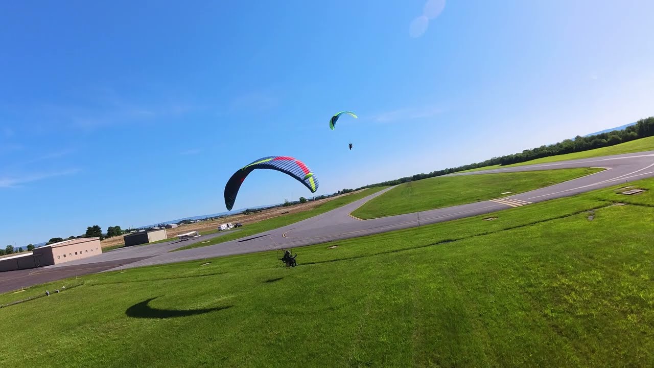 Paramotor engine blows up on launch and flying to breakfast