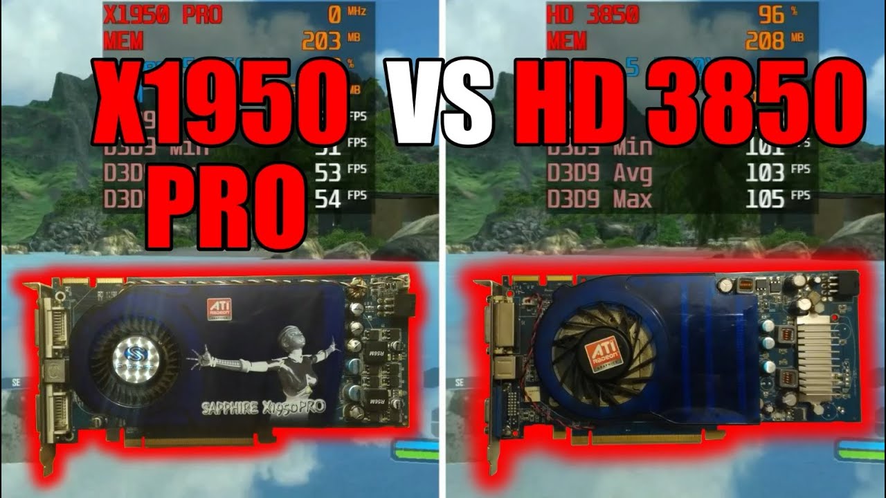 Radeon X1950 Pro vs Radeon HD 3850 Test In 8 Games (No FPS Drop - Capture Card)
