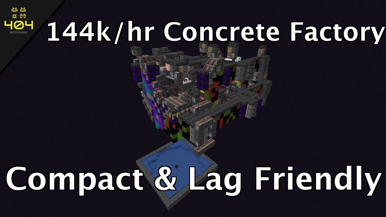 144k/hr Concrete Factory - Java Edition 1.16-1.18.1